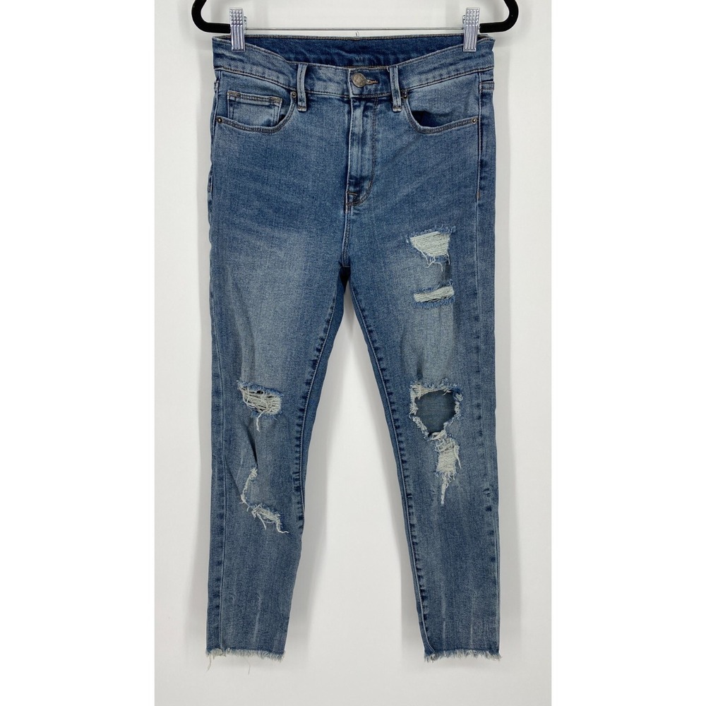 BDG Skinny Jeans Women Size 27 Mid Rise Stretch Twig Distressed Denim Blue